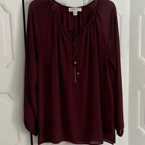 Michael Kors Deep Burgundy Blouse